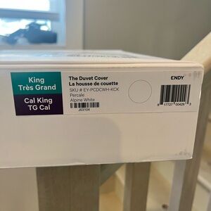 Alpine White Duvet Cover - Cal King